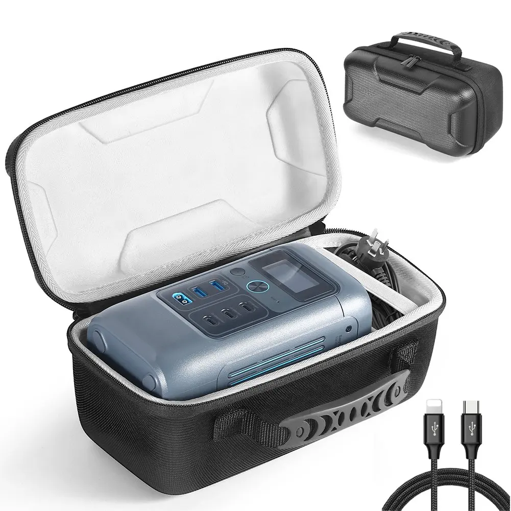 Travel Storage Holder EVA Protective Travel Case Carrying Bag for Anker SOLIX C200 DC Power Bank Station