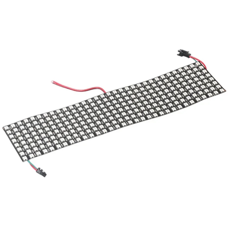 1PCS DC5V 8x8/16x16/32x8 WS2812B Flexible Module Ws2812 Ic Individually Addressable LED Heatsink Digital Pixels Panel Light