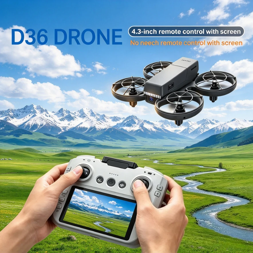 Original D36 Brushless GPS Drone 8K HD 4K Dual Camera 5G WIFI FPV Optical Flow Foldable Professional Aerial RC Quadcopter