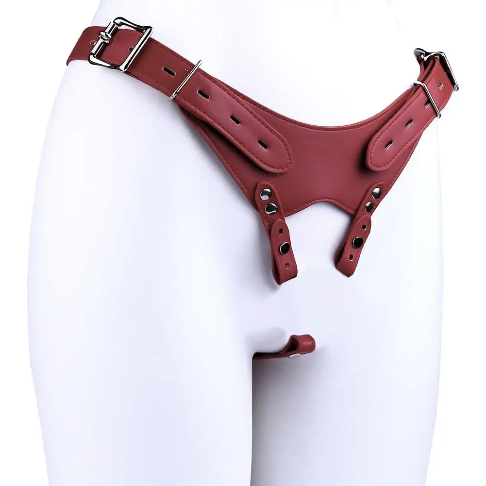 PU Leather Chastity Belt Sex Toy Accessory for Metal Chastity Cage Secure Support Strap Male Chastity Lock Belt Bdsm Men Sex Toy - view 5