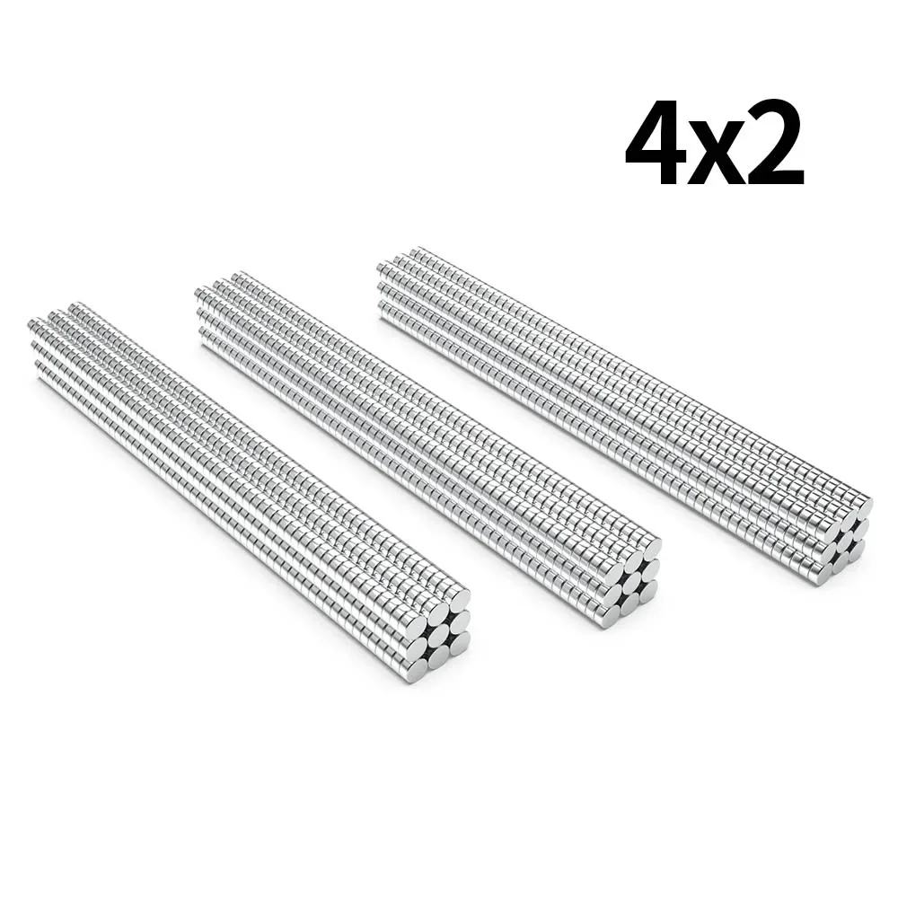 4x2mm N35 Super Strong Neodymium Magnet Round NdfeB Powerful Permanent Magnetic imanes Refrigerator Magnets 4*2