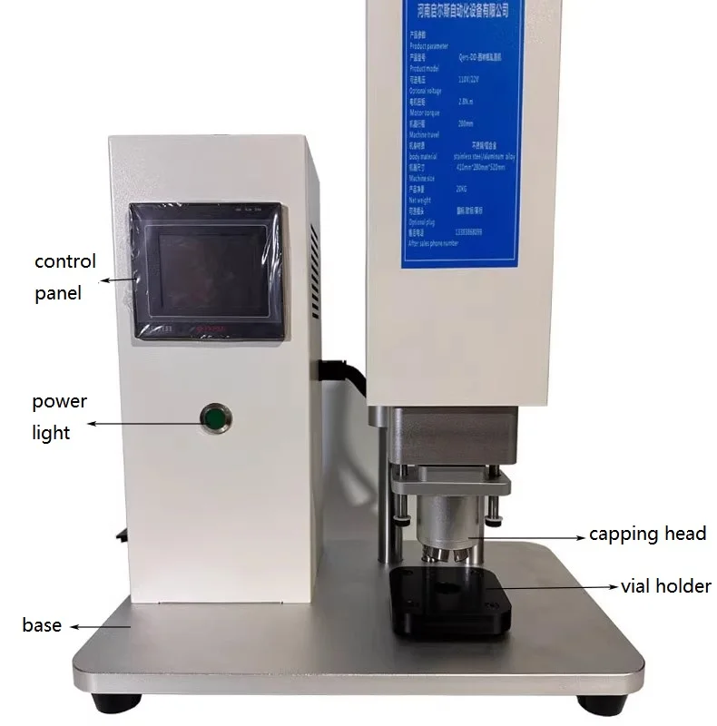 DD-13A Electric 13mm Flip Top Aluminum Plastic Cap Crimping Machine 5ml Vial Capping Machine