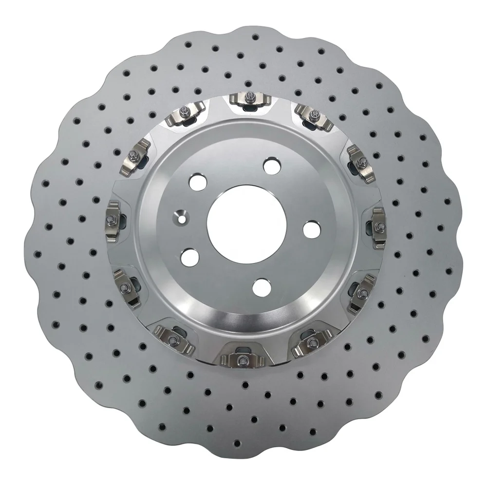 High Performance Wave Design 2 Piece Floating  Brake Disc Rotor Disc For Audi A7 A8 A6 S6 RS6 RS7 RS8