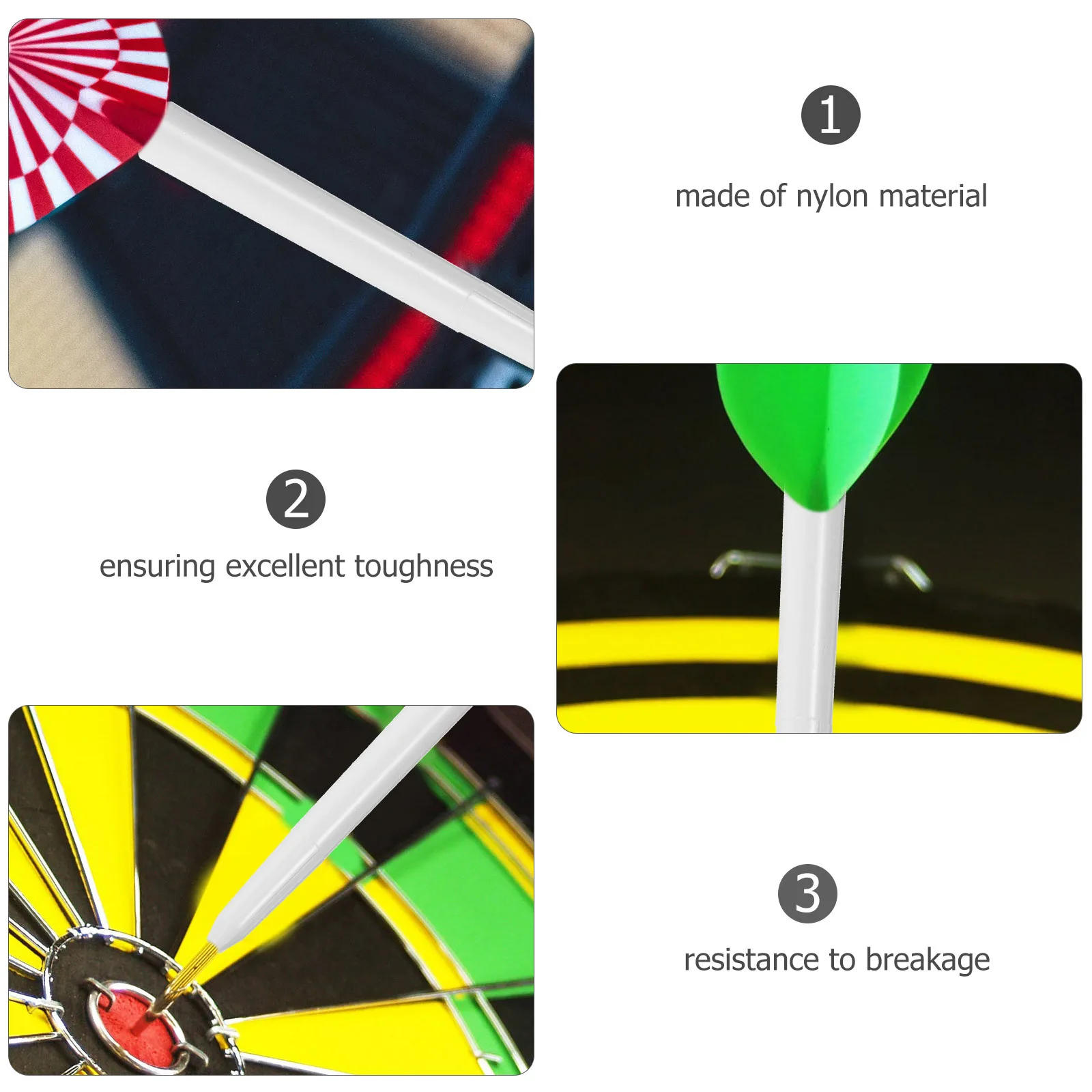 

50pcs Fly Shafts Nylon Threaded Replacement Stems For Steel Tip Durable Game Accessories Throwing Shaft Supplies Outdoor