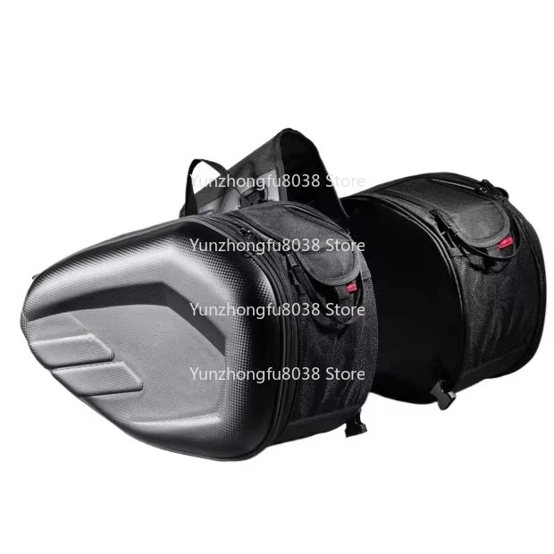 Heavy Motorcycle Top-Loading Saddle Bag with Quick-Release Mount - Durable Bike Touring Accessory