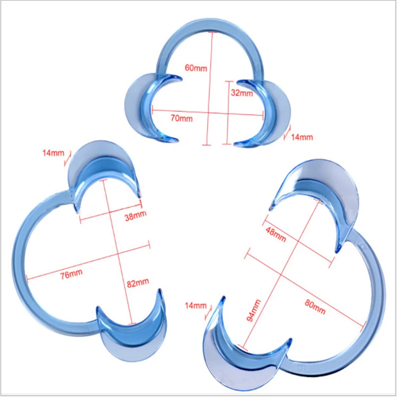 3szt C Shape Mouth Opener Mouth Gag Dental Tools Cheek Retractor Mouth Spreader Lip Oral Clean Opener Materiały dentystyczne