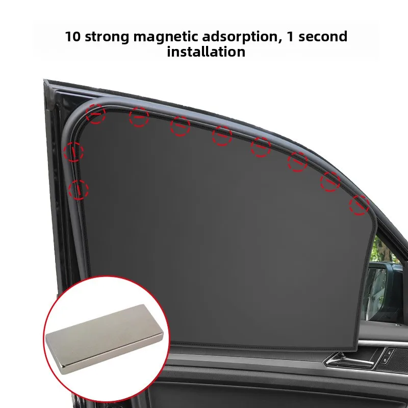 

Car Window Shade Full Blackout Privacy Curtain Magnetic Sunshade Heat Insulation Cover for Vehicles