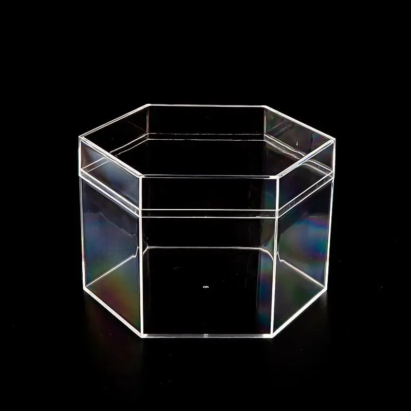Creative Polygonal Gift Box Clear Hexagonal Jewelry Organizer Food Wedding Candy Wedding Candy Packaging Souvenir Storage Box
