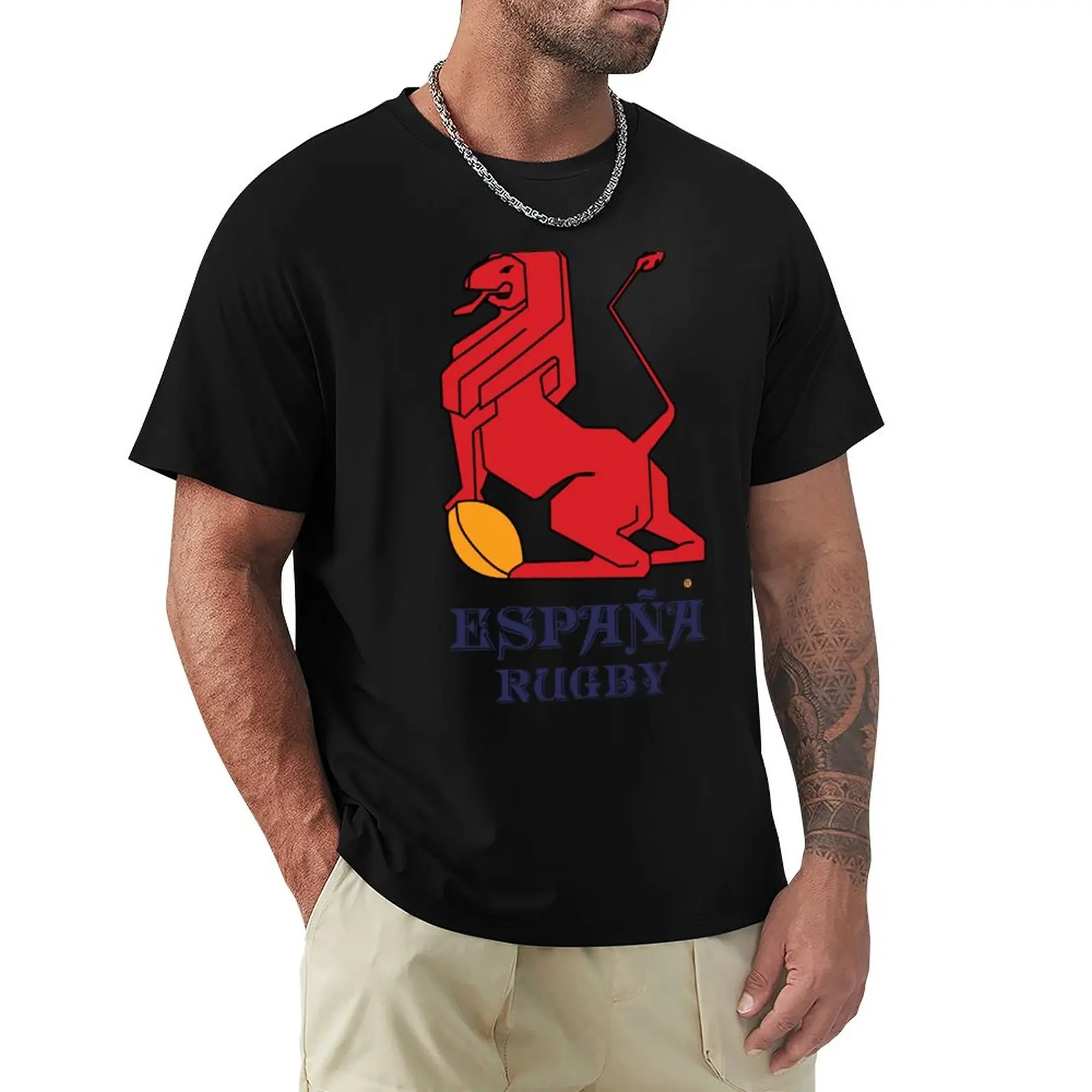 

Spain Rugby T-Shirt quick-drying cute clothes plain mens graphic t-shirts hip hop