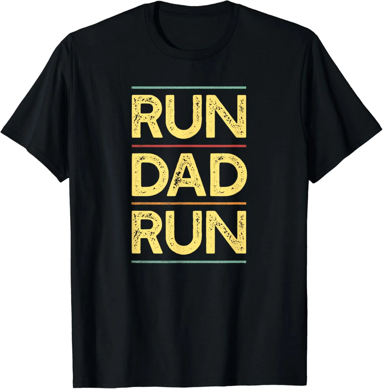 Run Dad Run Marathon Running | Runner Support and Cheering T-Shirt Graphic T Shirts Men Clothing Tops Unisex Camisas Streetwear