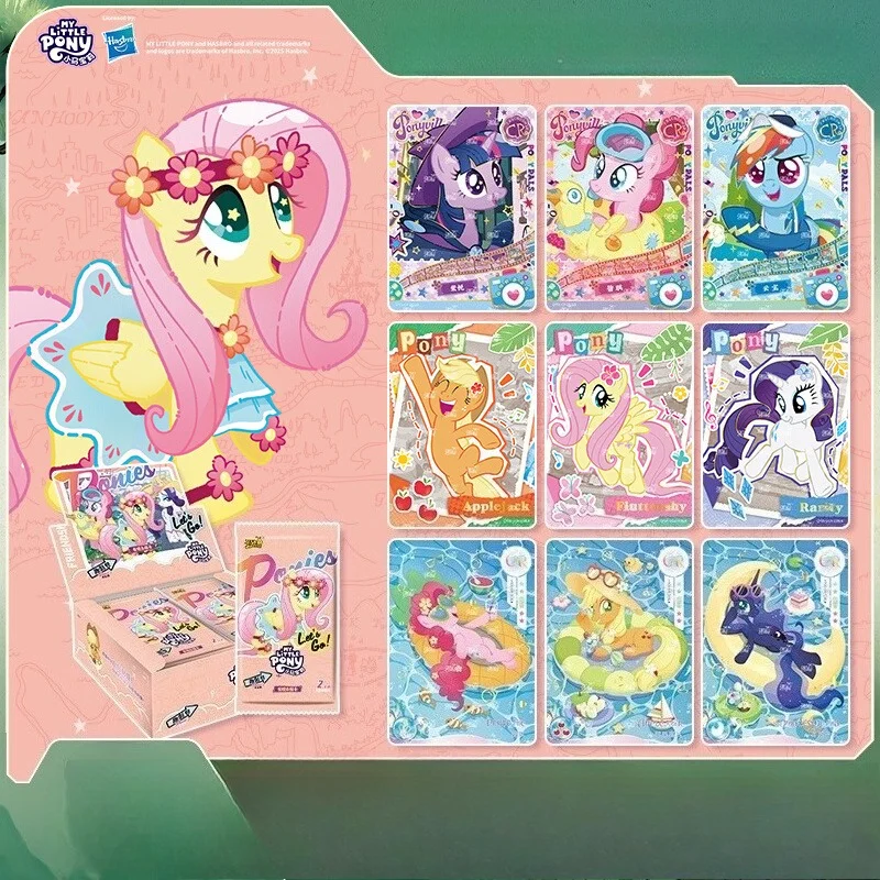 

KAYOU Genuine My Little Pony Cards - Full Box Fun Movie Pack Wave 5 Rare Cards, Glimmer Moon Black-Back CR Mini Cards Toys Gift