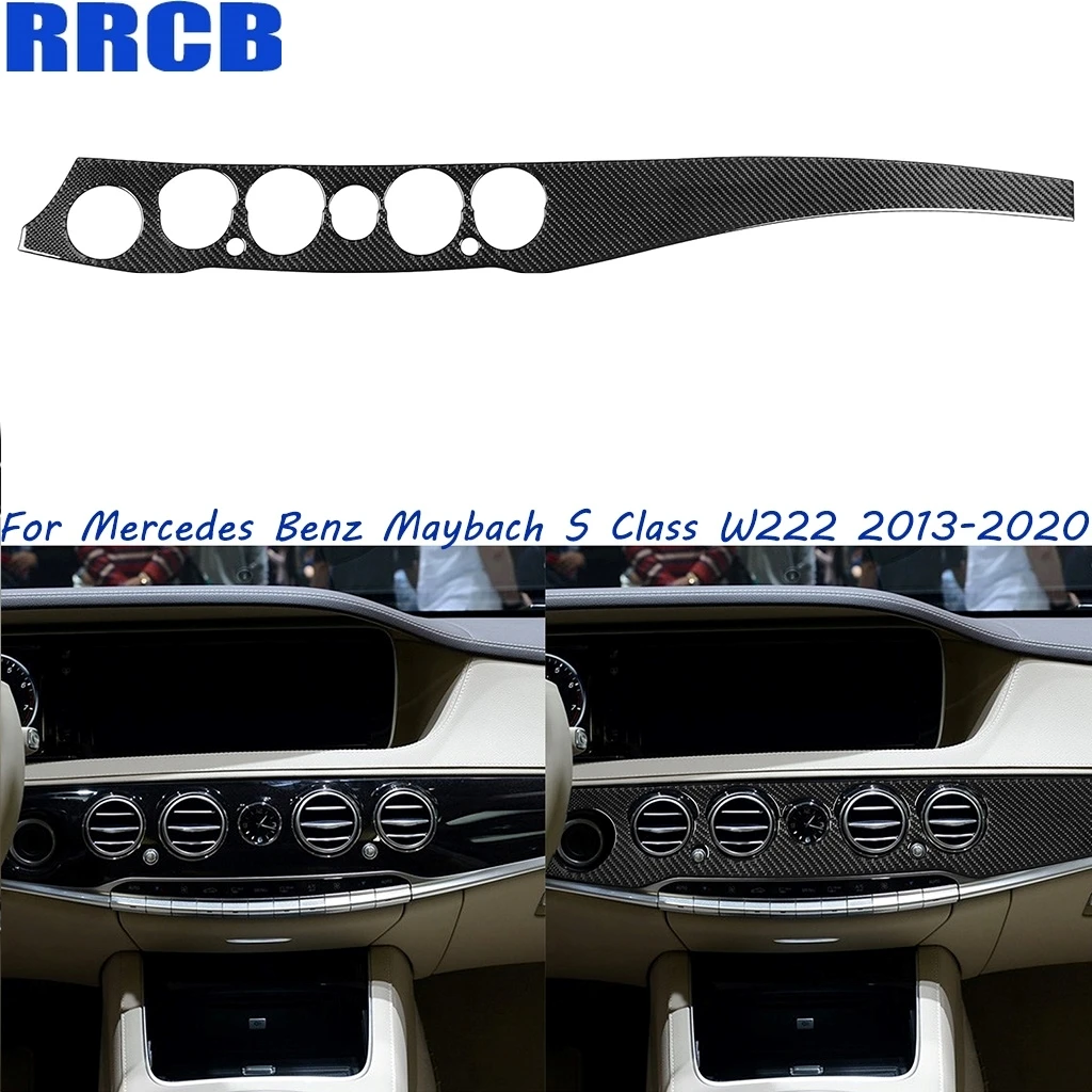 

For Mercedes Benz Maybach S Class W222 2013-2020 Dashboard Center Control Panel Carbon Fiber Interior Cover Sticker Accessories