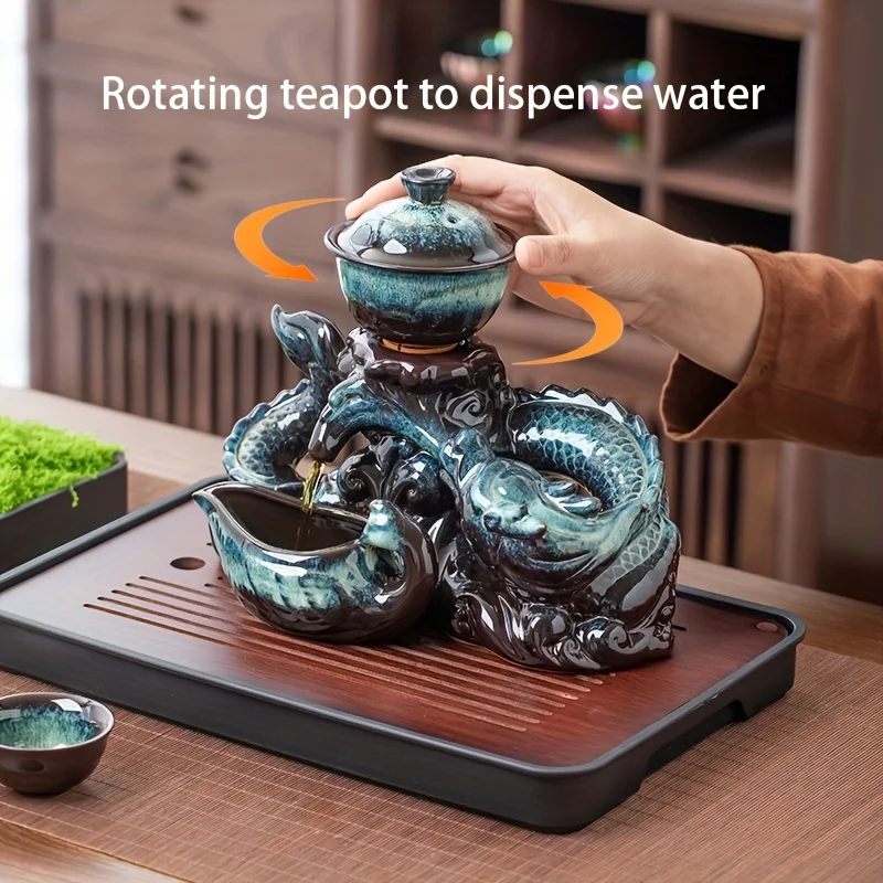 

Керамический чайник Coiling Dragon — вращающийся носик Lazy Brewer, легкая заливка, коллекция премиум-класса Tea Ritual