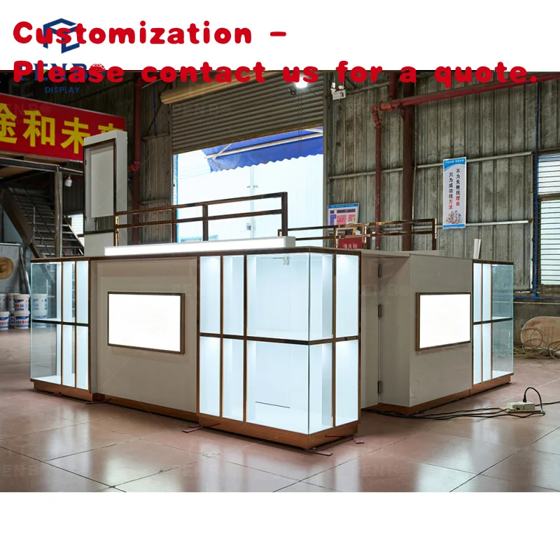 custom.Simple Design Modern Perfume Shop Kiosk Custom Retail Shop Fitting Perfume and Cosmetic Showcase in Shopping Center