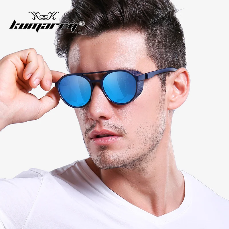 

KUMARRY y2k Round Sunglasses Man Brand Designer Vintage Sun Glasse Men's Steampunk Outdoor High Quality PC Sunglass Oculos UV