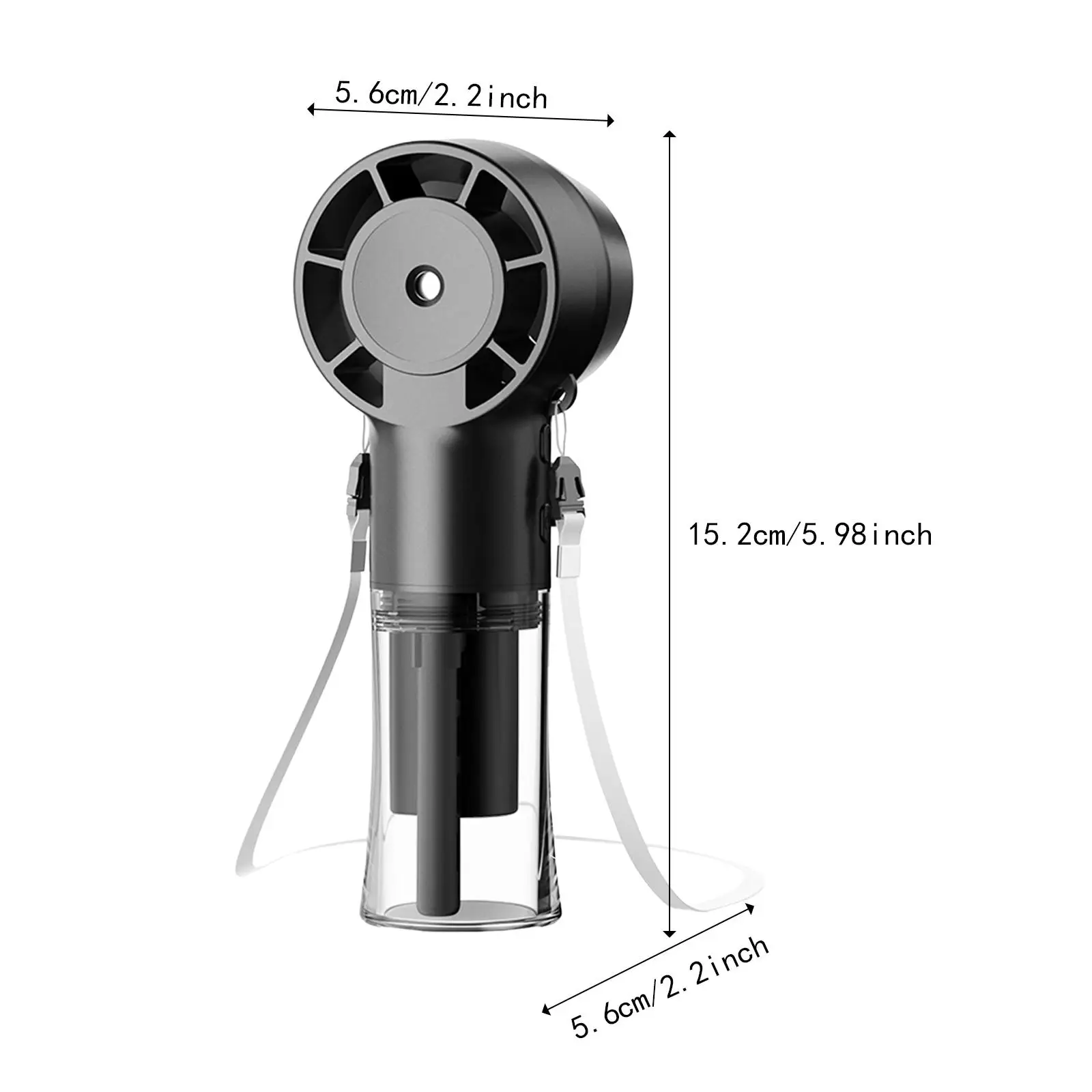 مروحة رش محمولة 4 إعدادات للسرعات، محمولة صامتة لرحلة المشي لمسافات طويلة والتخييم