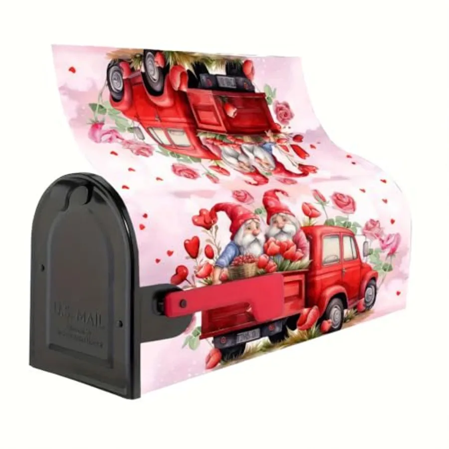 

Valentine's Day Magnetic Mailbox Cover, Made of Polyester Oxford Cloth, UV Resistant, Reusable, Size 21 x 18 inches 7, 21 * 18