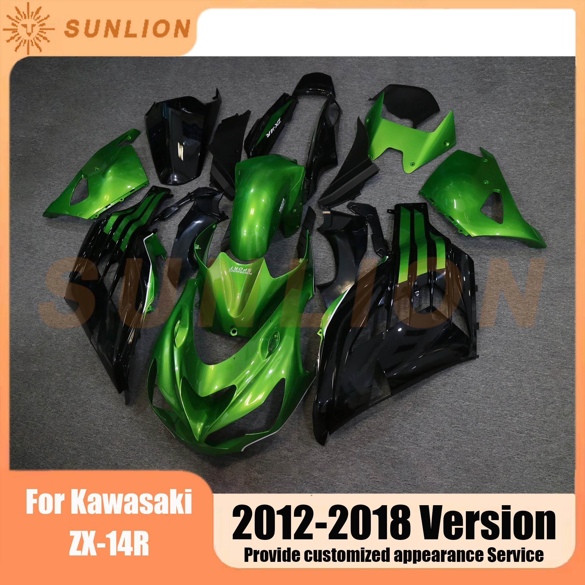 For Kawasaki ZX-14R 2012 - 2018 Fairings Full Motorcycle Kit For Kawasaki ZX14R Full Fairing Kit ABS Injection Molding Material