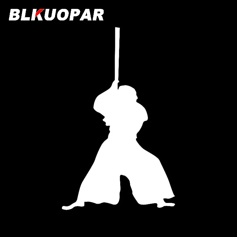 BLKUOPAR الساموراي صورة ظلية ملصقات السيارات يموت قطع شارات الفينيل على الجليد دراجة نارية مقاوم للماء اكسسوارات السيارات سيارة جذع ديكور