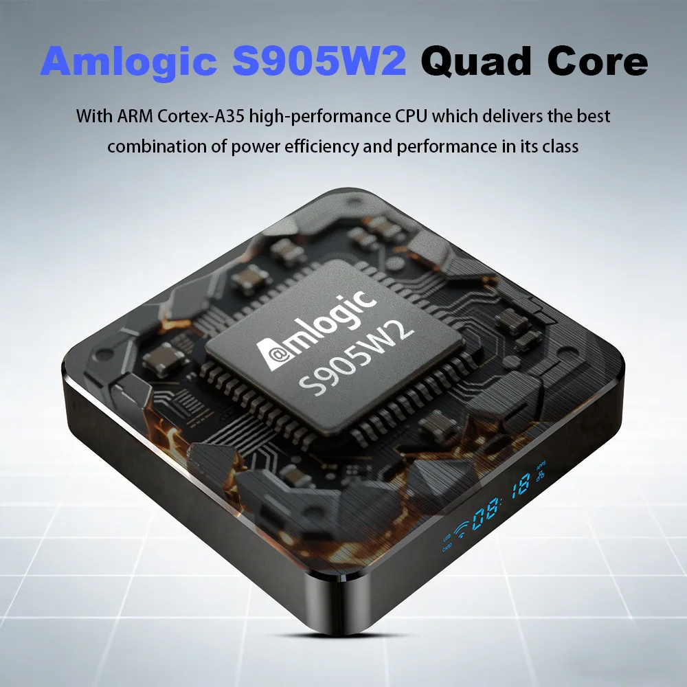 X98Plus TV Box Android11 Amlogic S905W2 2/4GB 16/32/64GB Storage 2.4G 5G Wifi 4K HDR Home Media Player Smart Set Top Box