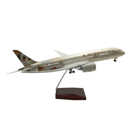 High quality Etihad A380 LED aircraft model voice control passenger  model 1:160 46cm resin airplane model