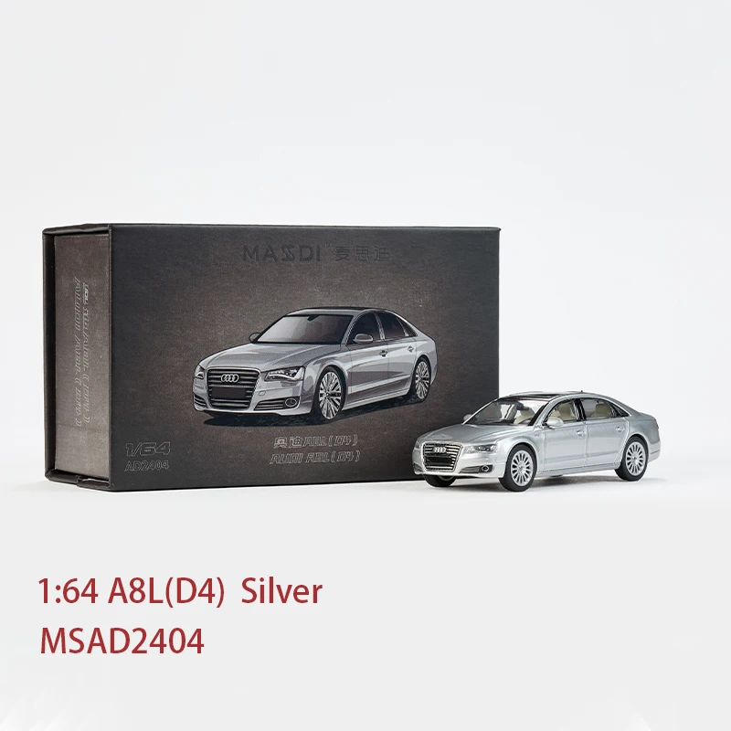 

Massdi Diecast 1/64 Scale A8L (D4) Simulation Alloy Car Model Static Display Collectible Toy Gift Souvenir Decoration