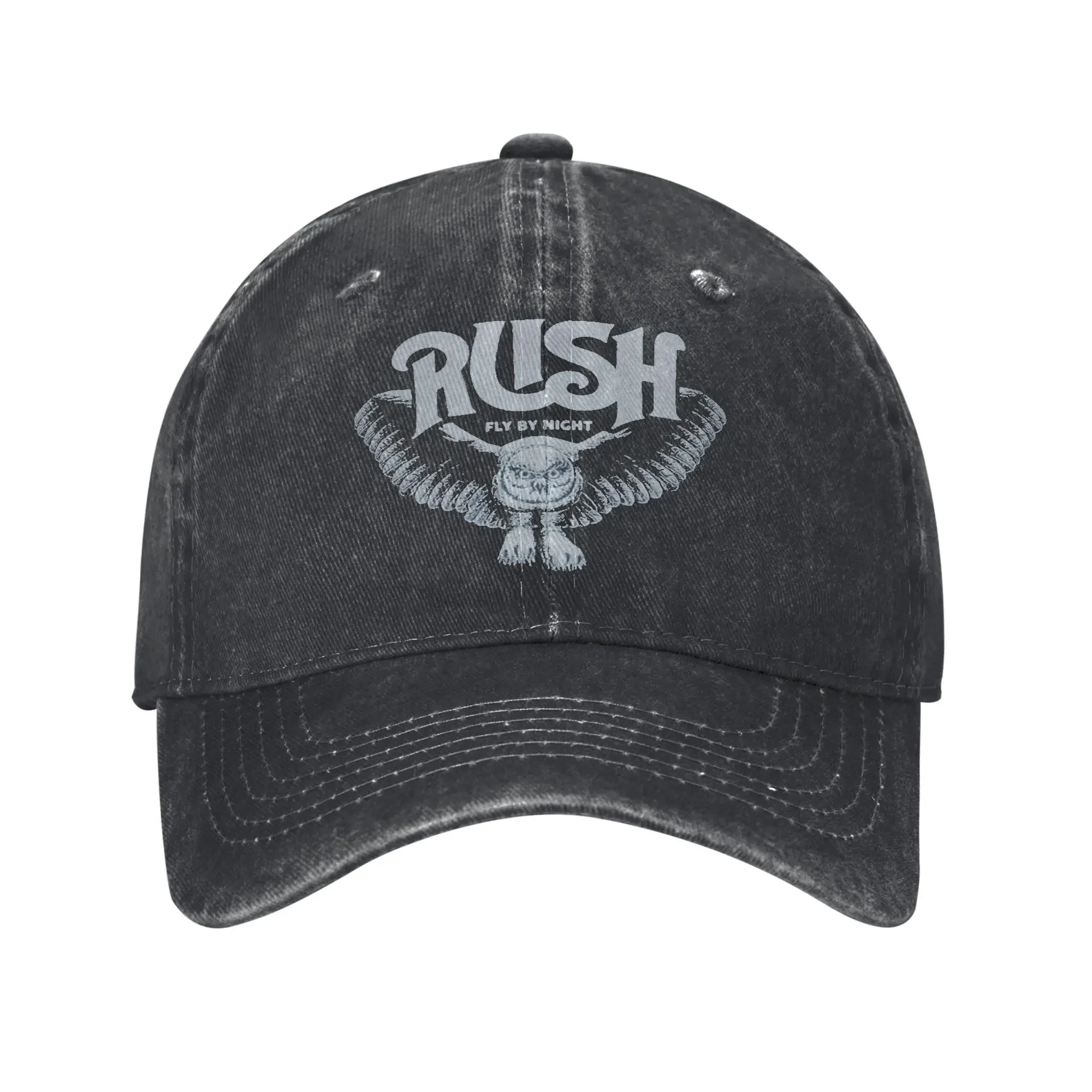 New Rush Band Fly By Night Baseball Caps Casual Distressed Cotton Sun Cap Unisex Style Outdoor Summer Adjustable Caps Hat