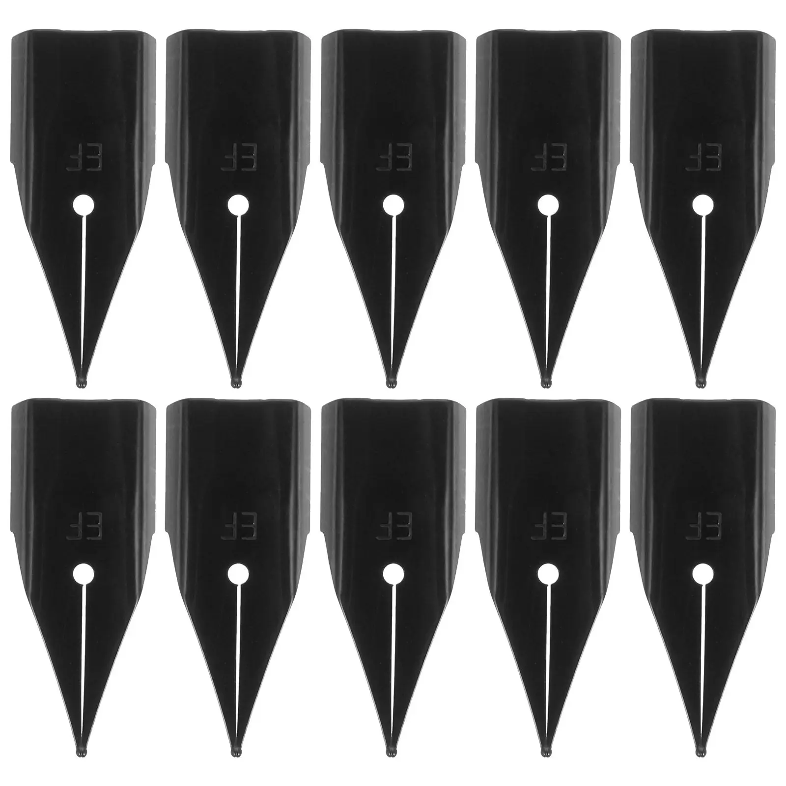 

10Pcs Premium Stainless Steel Fountain Pen Nibs Replacement Tips for Calligraphy Writing Painting Signing Sketching Artistic Ink