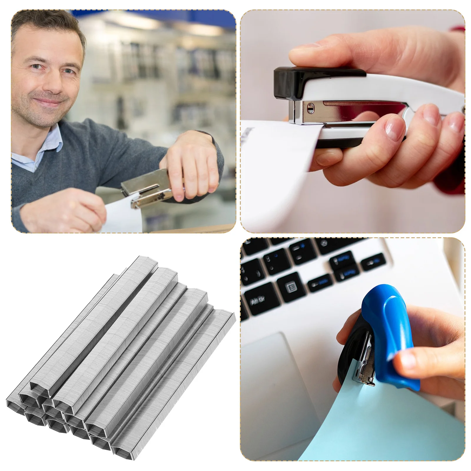 2 Boxes Multi-Function Binder Stapler Refills Household Paper Daily Use Standard For Desk Stapler Office Supply Compact Refill