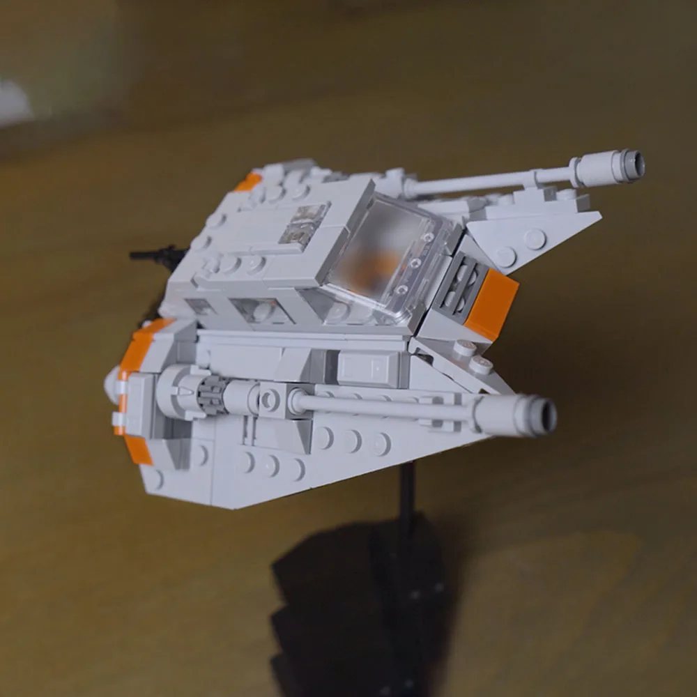 

MOC Космическая война Снежная машина Самолет T-47 Модель DIY Сборка Модульная технология Стенд Набор игрушек Дети Мальчик Подарок на день рождения