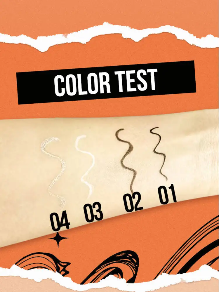 MLSMILE مقاوم للماء أسود أبيض فضي سريع الجفاف مقاوم للتلطخ السائل كحل القلم ماكياج 4 قطعة مجموعة 2025 جديد