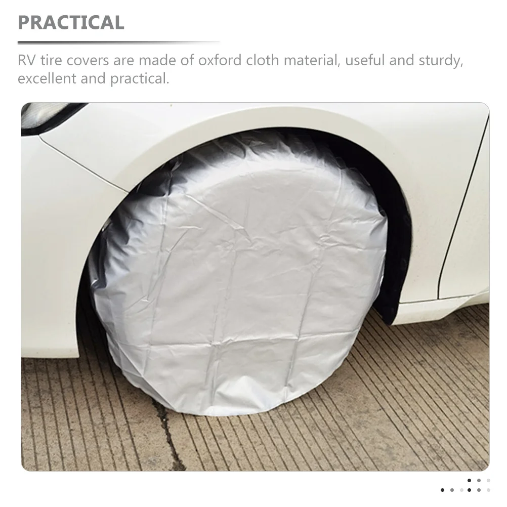 

4Pcs Rv Tire Covers Easy Installation Multifunctional Protection for Trucks Trailers Universal Wheels Rv Tire Covers
