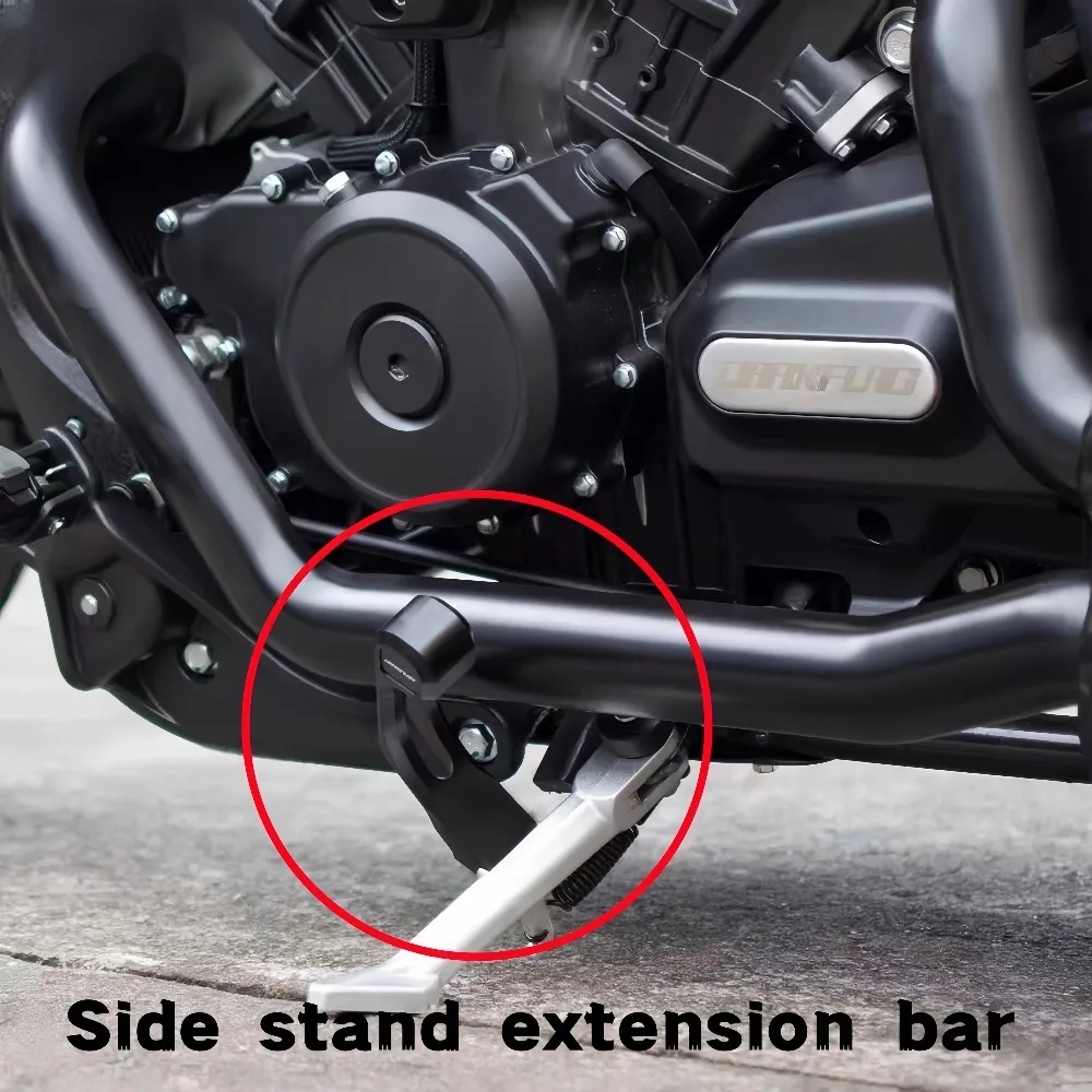 For Benda Black Flag 500 Side Stand Extension Pad Kickstand Enlarger Support Plate Foot Accesorios Moto Soporte Pata Cabra