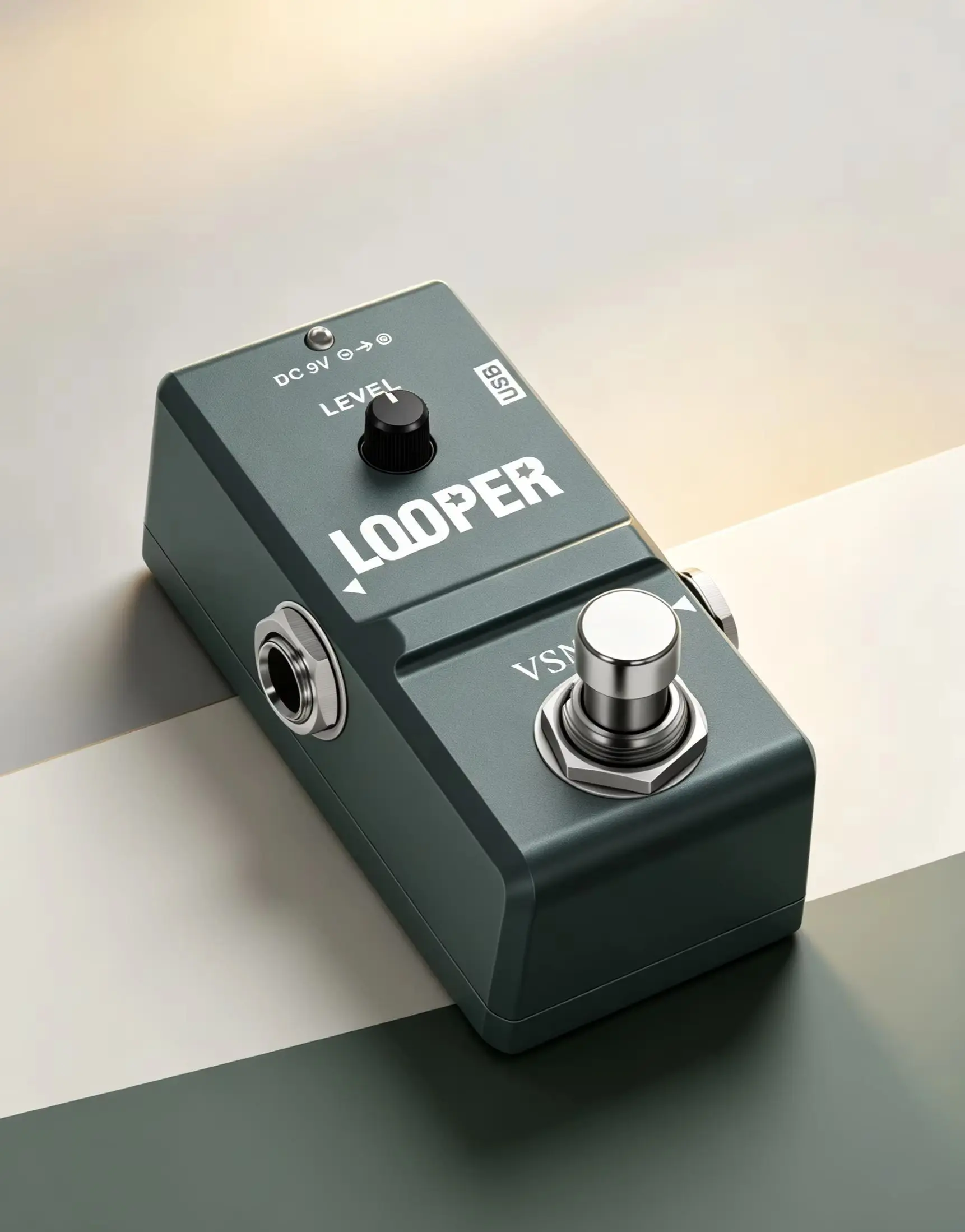 VSN LN-332 48K NANO Looper Electric Guitar Bass Effect Loop Pedal 10 Mins of Recording Unlimited Overdubs USB Port Bypass Mini