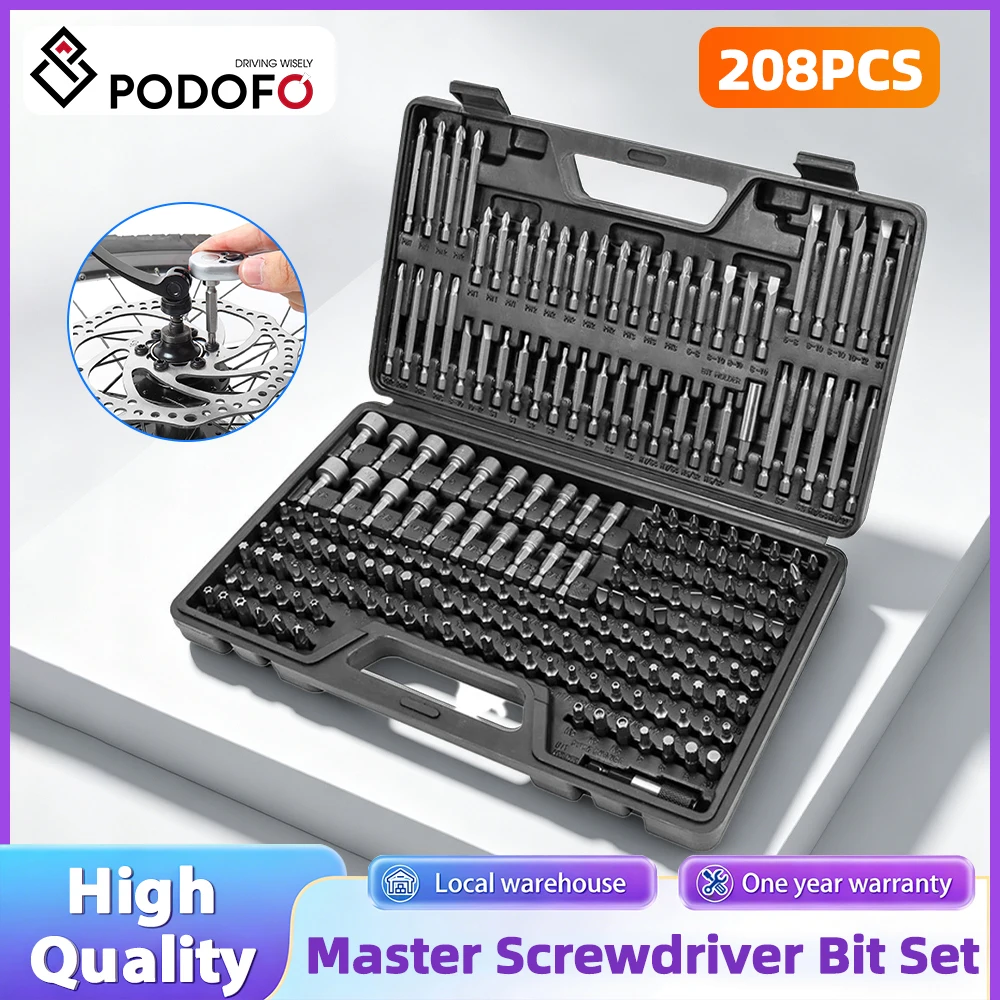 Leekooluu 208-teiliges Master-Schraubendreher-Bit-Set, 1/4-Zoll-Sechskantschraubendreher-Bits, Schraubenschlüssel und Sicherheits-Bit-Set