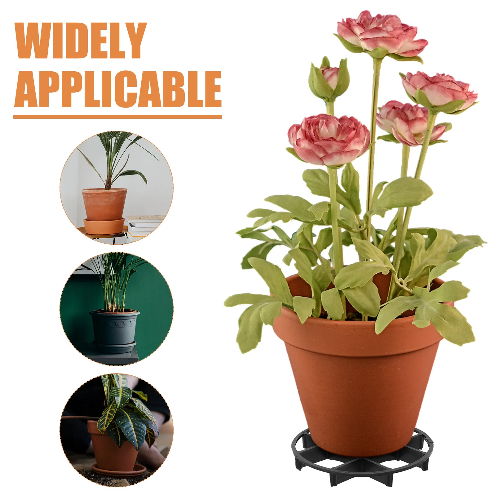 

10 шт. пластиковых поддонов для цветочных горшков, вентилируемые сетчатые подставки для дна кашпо, опорные сетки для садовых и комнатных растений, основания для горшков