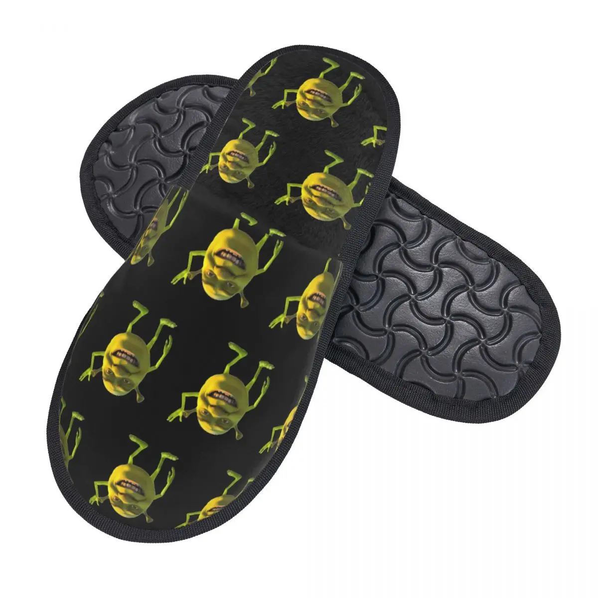 Shreks Wazowski Funny Meme Cotton Slippers Indoor Cute Monsters Cozy Household Fur Slides Slippers Non-slip