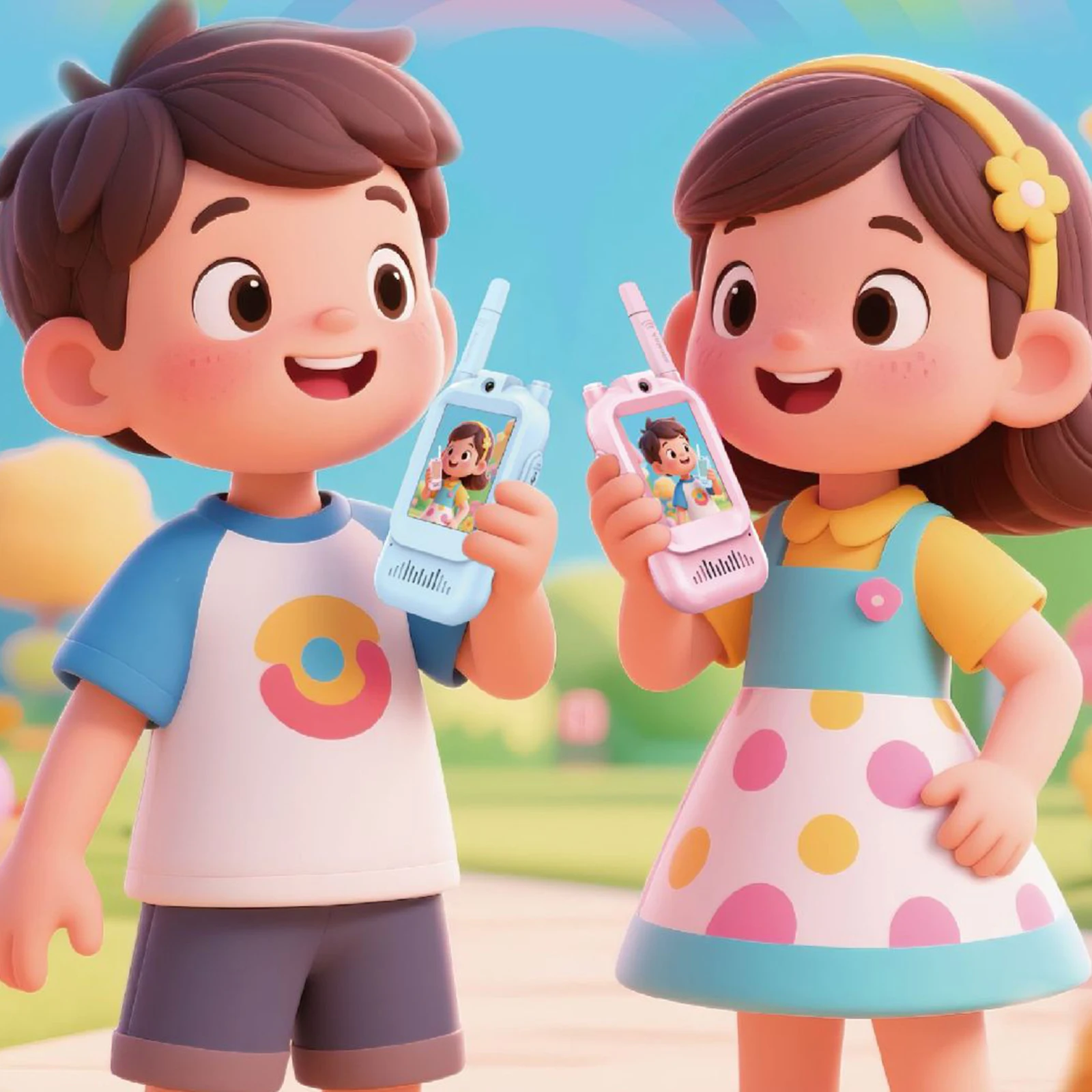 Walkie Talkies de vídeo para niños, juguetes recargables para niños pequeños, para acampar en interiores, viajes, cumpleaños, Gfits para niños de 3 a 12 años, 2 uds.