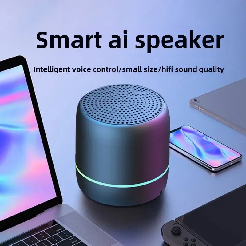 

New Wireless Bluetooth Speaker AI Intelligent Voice Control Small Audio Portable Subwoofer Outdoor Mini