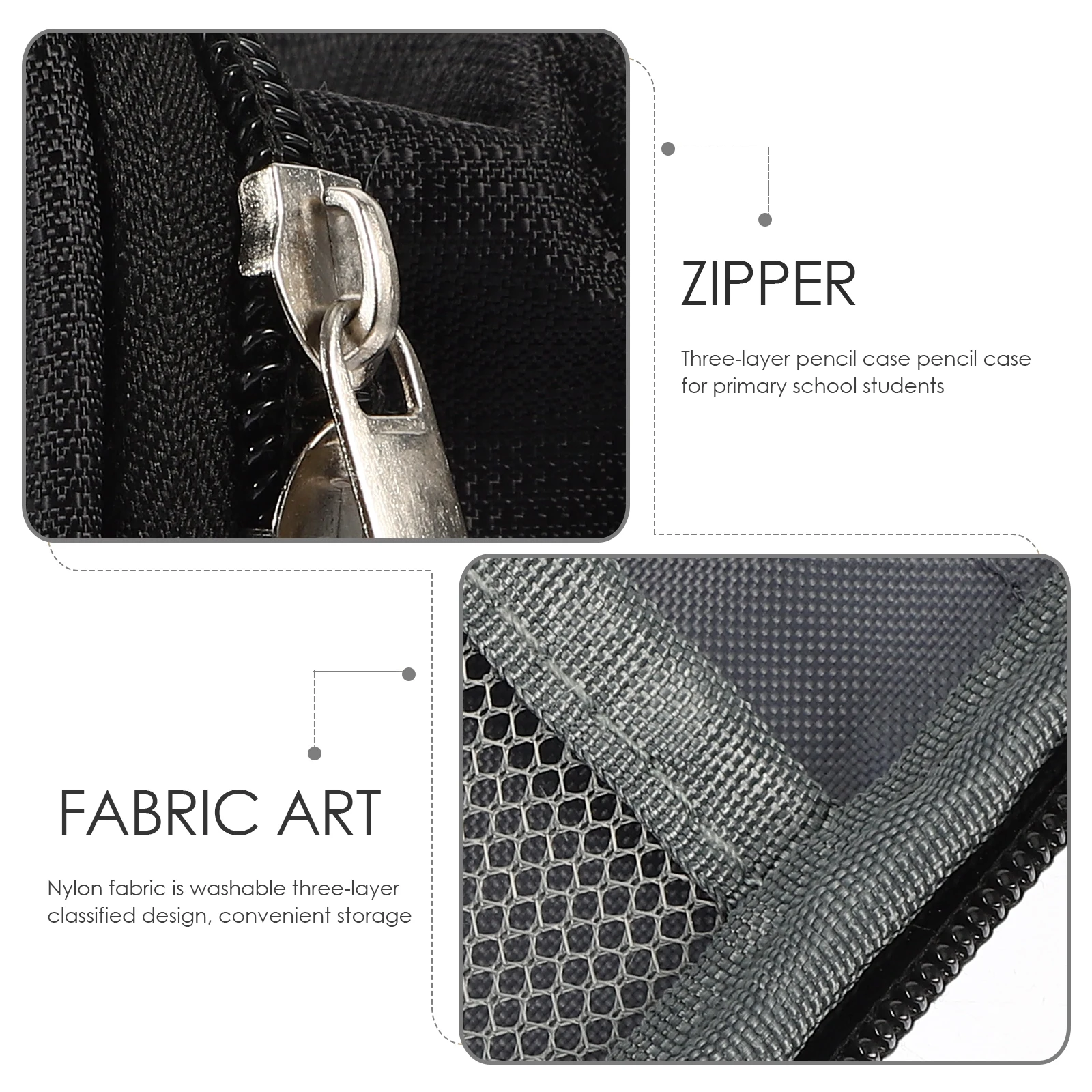 

Pencil Case Stationery ganizer Large Capacity Portable School Supplies Pen Bag Multi Function Three Layers Student Use
