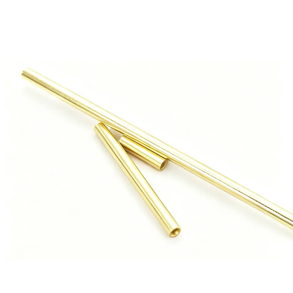 5Pcs Golden M4 Hollow Internal Tooth Tube Connecting Tube With Internal Threads On Both Ends Electroplated Straight Tube