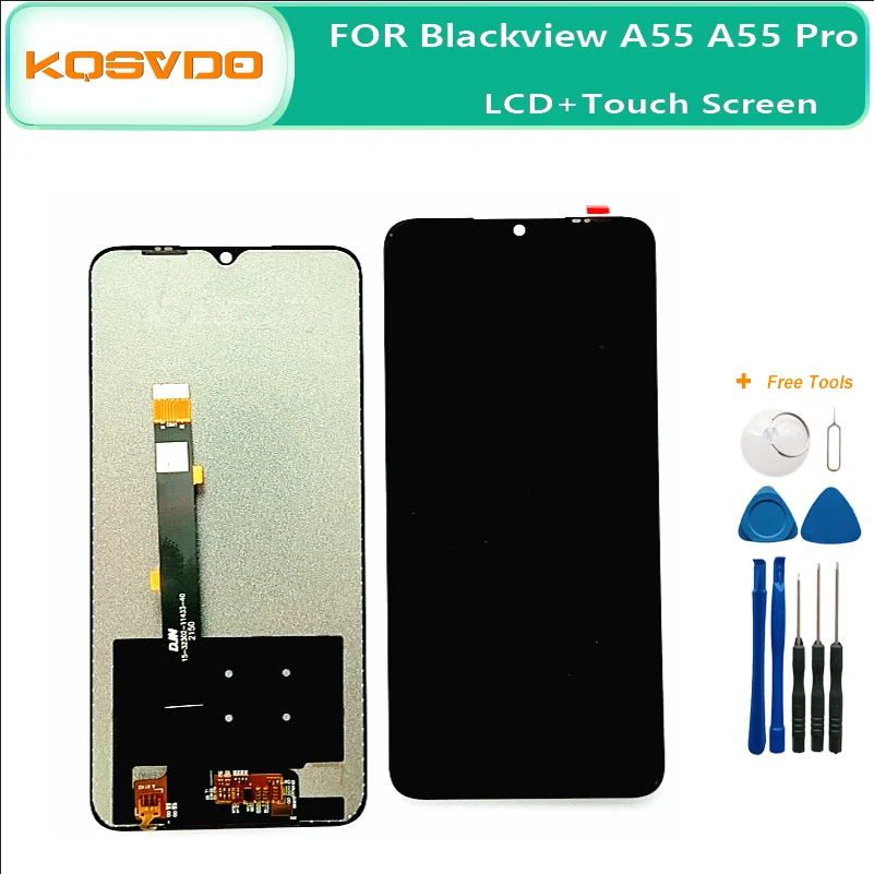 

New 6.53'' 1600*720HD For Blackview A55 A55 Pro LCD Display + Touch Screen Digitizer Assembly Replacement +Tools