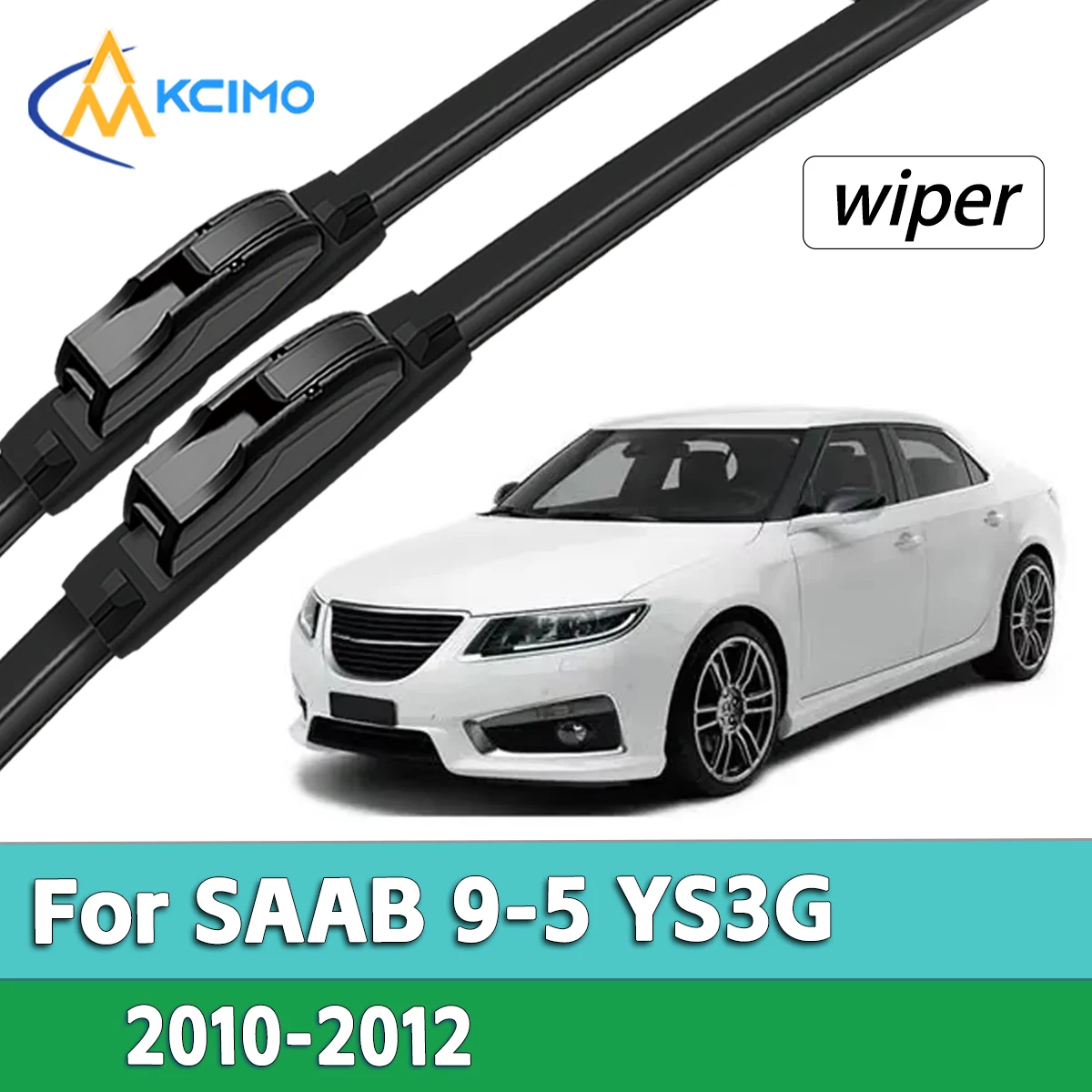 

2Pcs Silent Smooth Rubber Wiper Set For SAAB 9-5 YS3G 2010-2012 Easy Installation Automotive Accessories