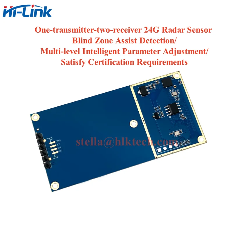 Hi-Link HLK-LD2451 24Ghz Road Vehicle Car Status Detection Sensor Ranging Speed Module Millimeter Wave Radar Blind spot LD2451