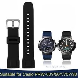Quick release Silicone watch strap for Casio PROTREK series PRW-60/PRW-70YT/50/30 sport 23mm watchband Men waterproof Wrist Band