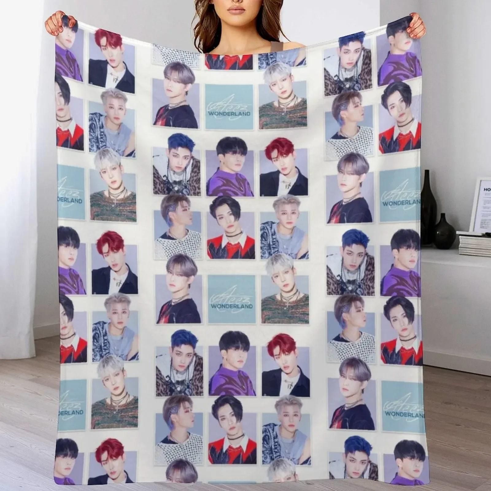 Ateez Throw Blanket Fuzzy Plush Throw Blanket for Sofa Chair