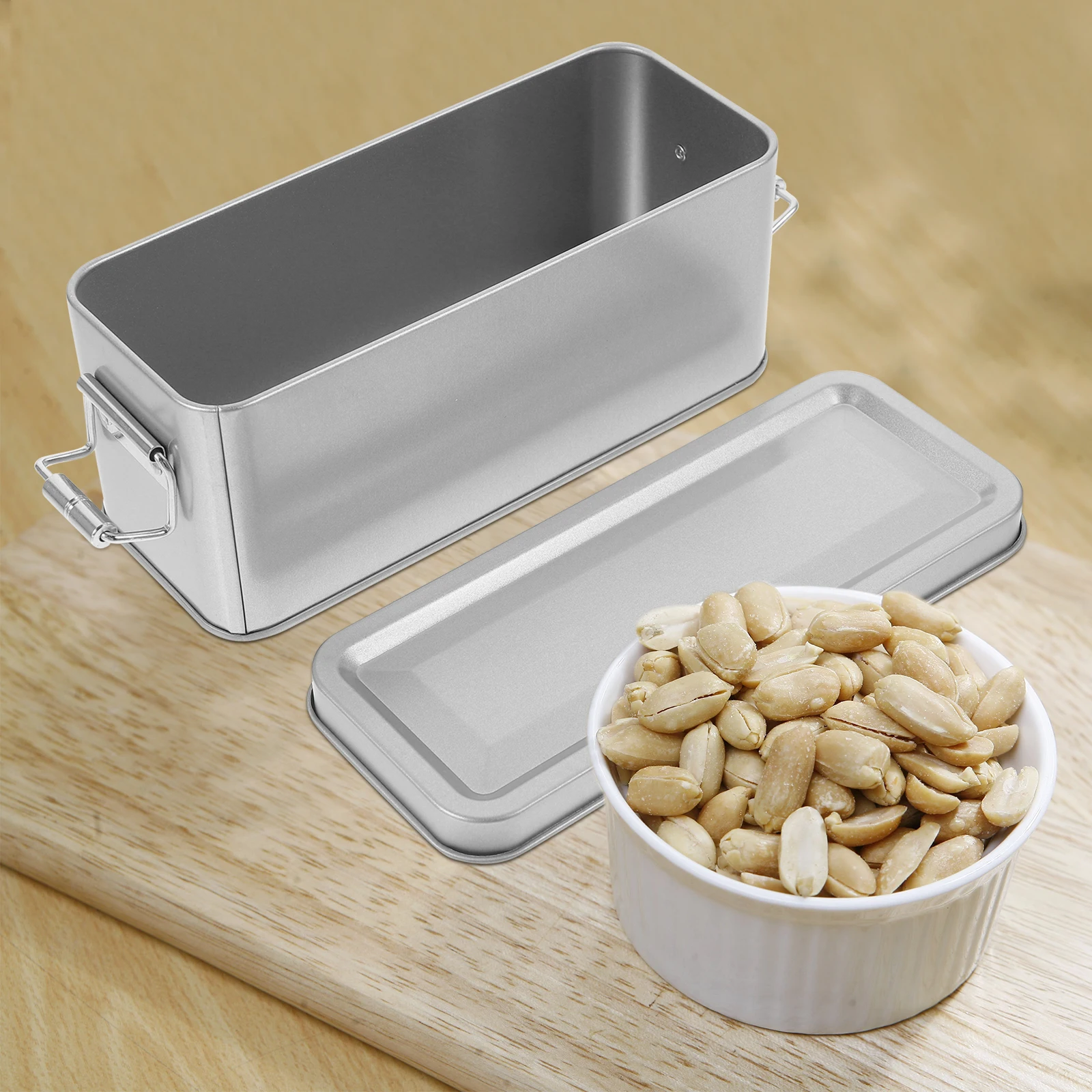 

Storage Box Boxes Candy Containers Vintage Cookie Case with Lid Tinplate Biscuit Metal