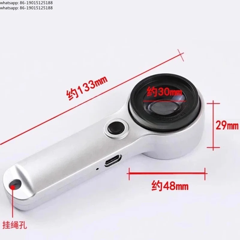 Special Charging Model with LED Light 60X Appraisal Magnifying Glass