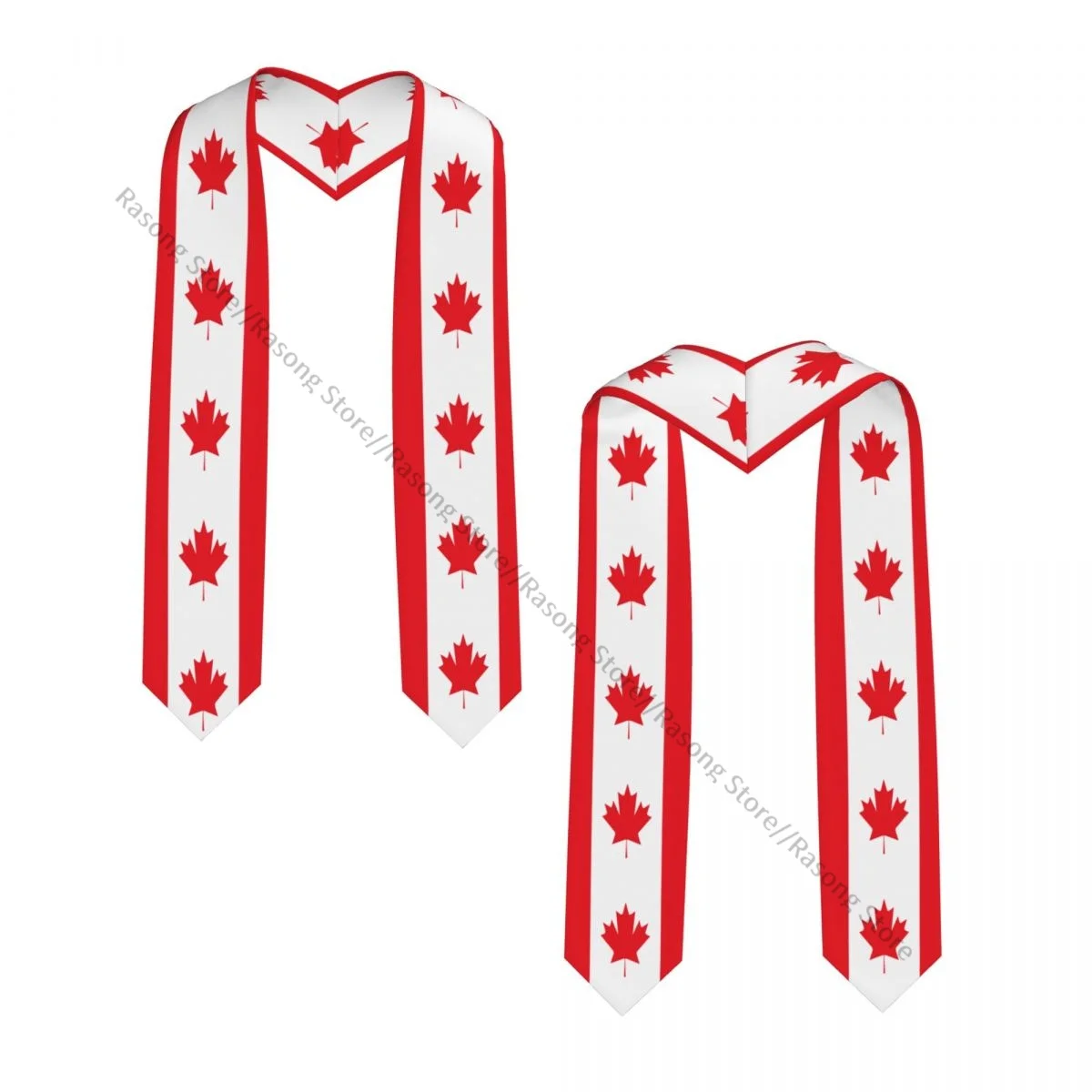 Canada Flag Print Unisex Adult Graduation Stole Shawl for Academic Commencements Celebration Uniform