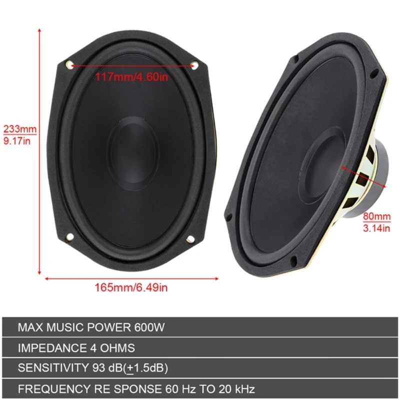 600W 12V Quality Tweeter Loudspeaker Immersive Speaker Double Output for Home Theater Car Clear Powerful Sound Universal